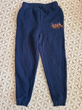 Polo Ralph Lauren Boy’s Triple Pony Fleece Joggers Navy Blue Size Medium (10/12)